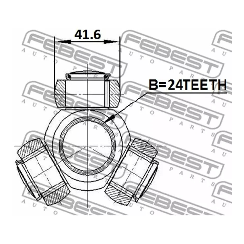 BMW M3 (G20, G80, G28) X Drive. Drive Shaft Tripod Hub /Spider Assembly O/S/F - Image 4