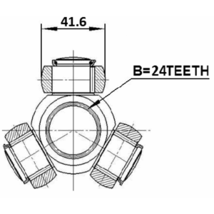 BMW Drive Shaft Tripod Hub /Spider Assembly FEBEST 1916-E60 - Image 3