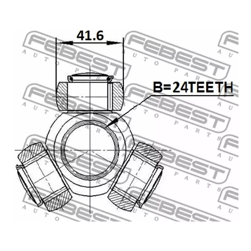 BMW-Drive-Shaft-Tripod-Hub-Spider-Assembly-FEBEST-1916-E60-186556155477-3